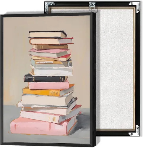Vista 10 de Póster de libro de lectura de mujer vintage, verde esmeralda, arte de pared, abstracto, moderno, femenino, estético, impresiones, pintura para sala