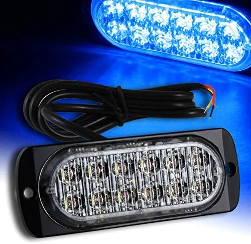 Vista 3 de luces LED estroboscópicas de emergencia, 2 luces estroboscópicas de emergencia de 12 LED, luz intermitente, precaución, construcción de barra de luz