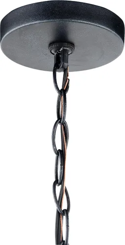 Vista 9 de Zenith - Lámpara colgante de 4 luces de madera y marco de metal moderno Pendat - Negro y madera