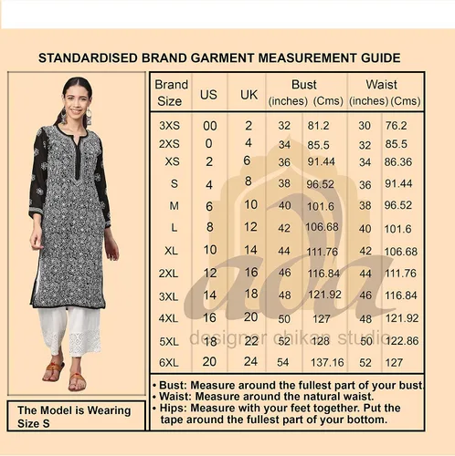 Vista 3 de Ada Bordado a mano Chikankari indio recto algodón Kurti Kurta túnica vestido para las mujeres A149984