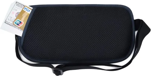 Vista 94 de DAITET Cinturón de dinero, soporte para pasaporte, cartera de viaje oculta segura con bloqueo RFID, riñonera encubierta (negro), Negro, Rfid