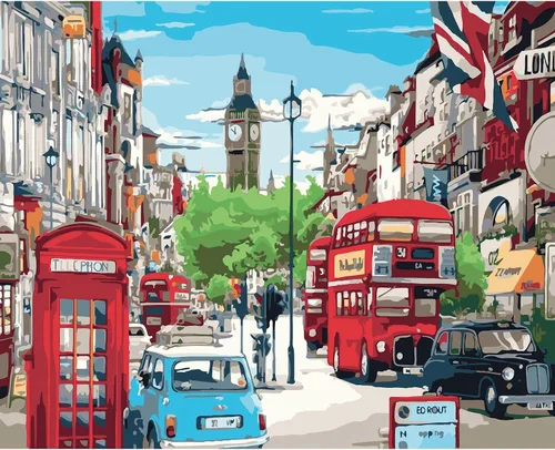 Vista 15 de QUITEDEW Pintura por números para adultos principiantes, pintura de paisajes por números, kits de pintura de jardín por números, adecuados
