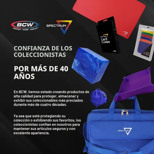 Vista 6 de BCW Spectrum Prism Deck Case - Azul Apatita - 1 Paquete Estuche para Mazo de Cartas con Cierre Seguro a Presión Cabe 100 Cartas con Doble Funda