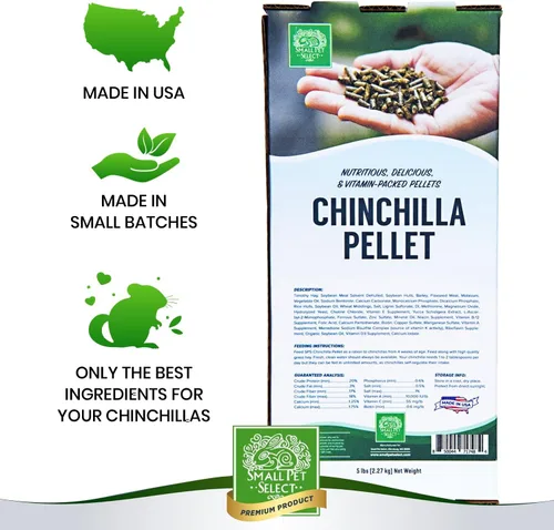 Vista 4 de Small Pet Select - Alimento de pellets de chinchilla, 10 libras (paquete de dos, 5 libras)