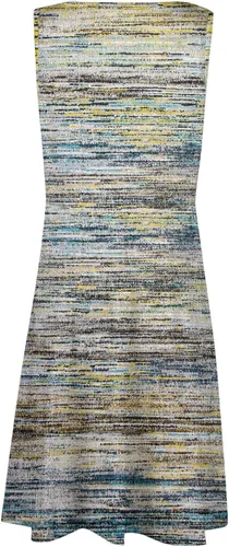 Vista 3 de Vestidos fluidos para mujer, vestido casual de verano con estampado de rayas y cuello redondo sin mangas