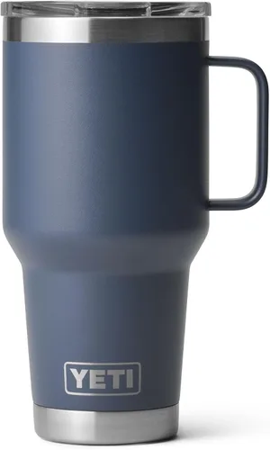Vista 21 de YETI - Vaso de viaje Rambler de 20 onzas, de acero inoxidable, aislada al vacío con tapa fuerte Stronghold Blanco