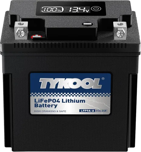 Vista 11 de TYKOOL YTZ5S - Batería de litio para motocicleta, 12,8 V, 3 Ah, 180 CCA LiFePO4, batería para deportes de motor para ATV, UTV, motos de nieve, moto