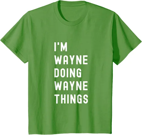 Vista 54 de Camiseta I'm Wayne Doing Wayne Things, Negro