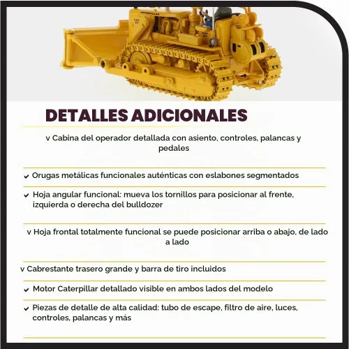 Vista 5 de Diecast Masters 85577 Modelo Cat D7C Tractor a escala 1:50