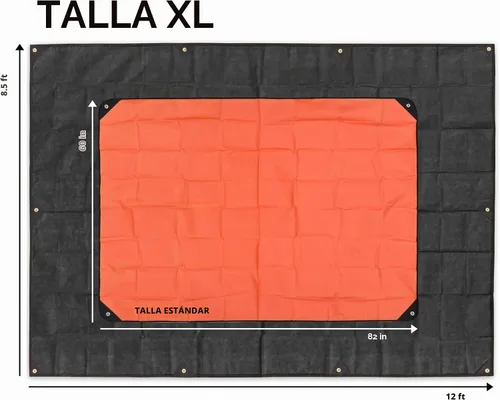 Vista 3 de Arcturus XL - Lona de supervivencia – Lona térmica reflectante aislada para campamento – 8.5 x 12 pies (negro)
