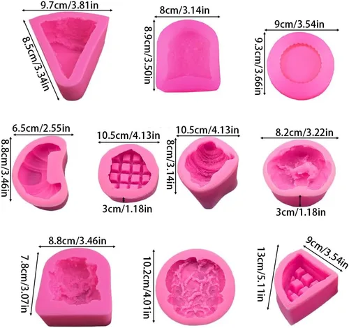Vista 3 de Zcargel Molde de silicona para pan, gofres 3D, pastel de fondant, molde de chocolate, molde para hornear, molde de chocolate con leche, decoración
