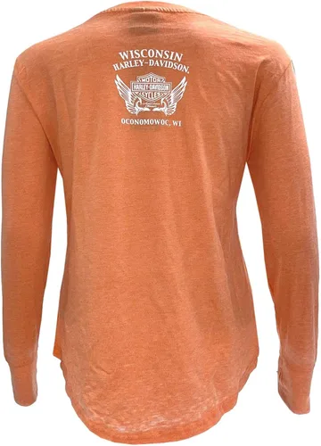 Vista 2 de Harley-Davidson - Camiseta de manga larga con cuello redondo para mujer