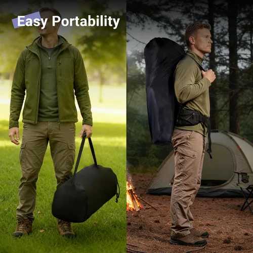 Vista 6 de Byliable Silla de campamento doble para exteriores, de 2 plazas, de gran tamaño, portátil, plegable, con portavasos y bolsillo de almacenamiento
