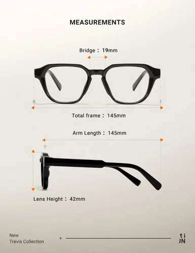 Vista 6 de TIJN Gafas de Bloqueo de Luz Azul para Mujeres y Hombres Marco Rectangular TR90 y Estilo Elegante Preppy Gafas de Pantalla de Computadora