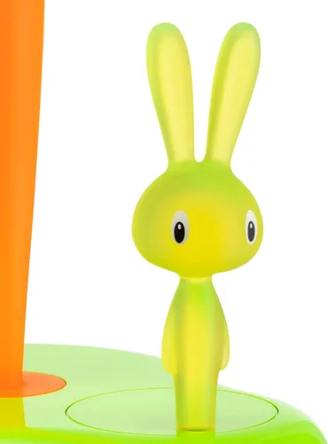 Vista 2 de Alessi Bunny & Carrot ASG42/H GR - Soporte para rollo de cocina de diseño, resina termoplástica, verde