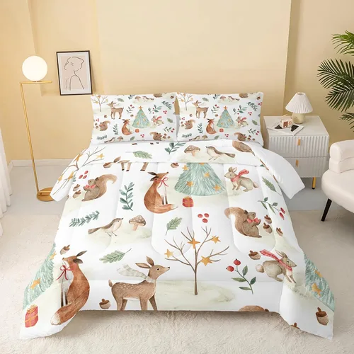 Vista 33 de QOOMO Edredón floral de gato tamaño Twin, juego de ropa de cama de gato rosa para niños, adolescentes y niñas, juego de ropa de cama de 3 piezas