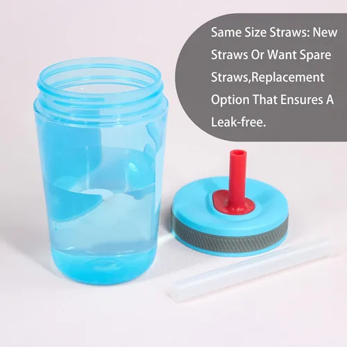 Vista 2 de Pajitas de repuesto compatibles con botella de agua Zak Designs Kelso de 15 onzas (paquete de 6)
