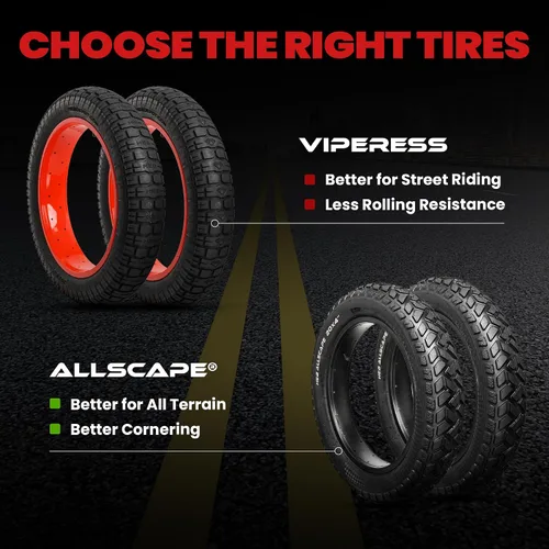 Vista 4 de HEB VIPERESS 26x4 and 20x4.0 Fat Tire - Puncture Resistant Ebike Tires, 20x4 Fat Bike Tire for Electric Bike, MTB, Heavy Duty, All Terrain Tire for