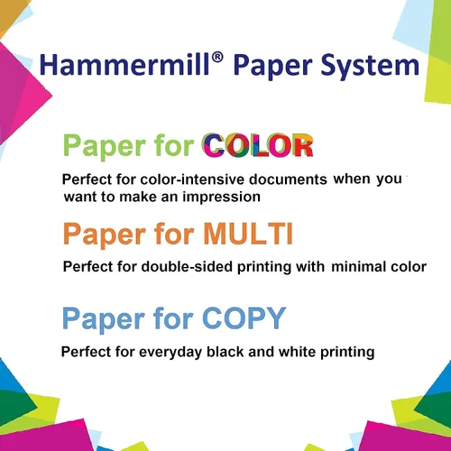 Vista 4 de Hammermill Papel de impresora, gran papel reciclado 50% 50%, 8,5 x 11 - 1 resma (500 hojas) - 92 luminoso, hecho en los Estados Unidos, 086790