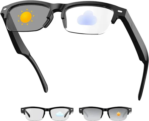 Vista 11 de Lentes inteligentes Bluetooth con altavoces, lentes de sol fotocromáticos Negro