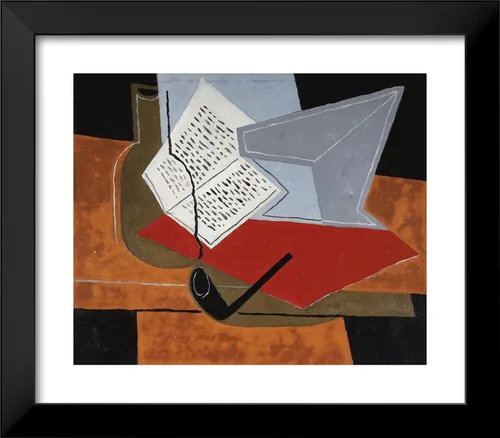 Vista 2 de ArtDirect Gris, Juan 23x20 Black Modern Framed Art Print Titled: Bowl and Book