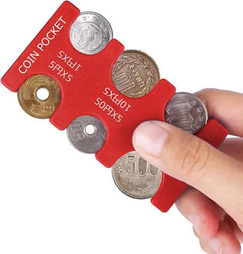 Vista 6 de kekafu Estuche organizador y almacenamiento para monedas de Yen japonés, organizador y dispensador de monedas, organizador y dispensador de monedas