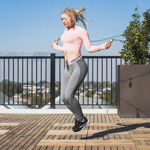 Vista 7 de Cuerda de saltar para fitness, cuerda de saltar de ejercicio para hombres y mujeres, ideal para cardio y entrenamientos, equipo de entrenamiento