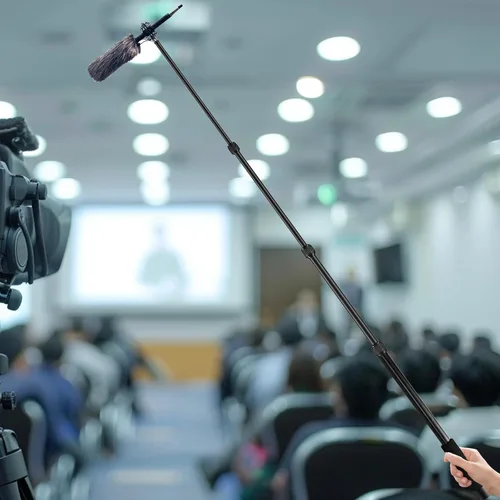 Vista 7 de Brazo extensible del brazo del micrófono 4 secciones con tornillo de 1/4" 3/8" 1.5 a 5.05ft Portable Handheld Mic Boom Pole Aluminum Alloy