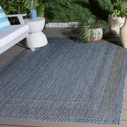 Vista 27 de SAFAVIEH Alfombra lavable al aire libre Courtyard Collection - 2'3" x 5', beige y negro, no desprende pelusa y fácil de limpiar, ideal para patio