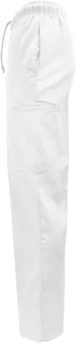 Vista 2 de Natural Uniforms Pantalones cargo de chef clásicos de 6 bolsillos con paquete múltiple disponibles
