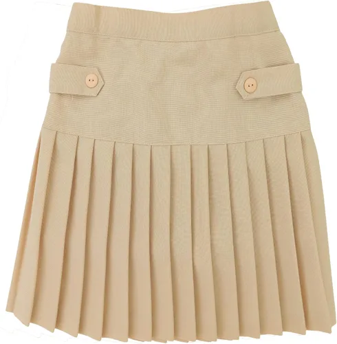 Vista 17 de ToBeInStyle Falda Uniforme Niña Negro - Laterales de botón