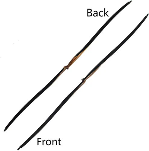 Vista 3 de Topbows Sparrow - Arco largo tradicional de 54 pulgadas, 20-35 libras, peso de dibujo, arco largo de una pieza, arco recurvo para manos derechas