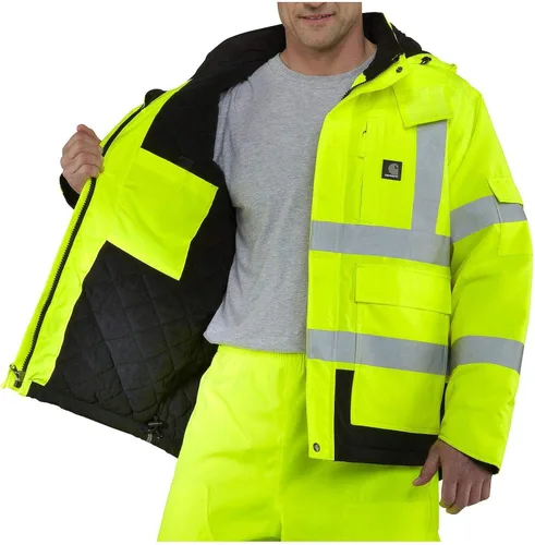 Vista 5 de Carhartt Chaqueta de madera Sherwood impermeable de alta visibilidad para hombre con aislamiento de clase 3