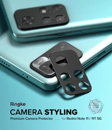 Vista 9 de Ringke Estilo de cámara compatible con Xiaomi Note 11T 5G / Poco M4 Pro 5G Protector de lente de cámara, marco de aluminio, adhesivo protector