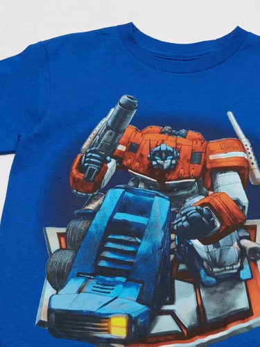 Vista 2 de Transformers Optimus Prime Blue Kids Camiseta