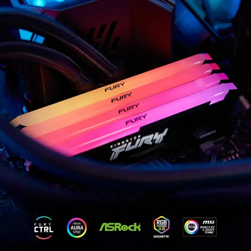 Vista 3 de Kingston Fury Beast KF432C16BB2A/8 - Memoria para computadora RGB 8 GB 3200MT/s DDR4 CL16 DIMM