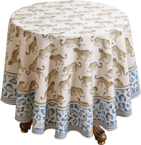 Vista 82 de [Usado] patdrea Mantel largo de lino de diseño verde para mesa rectangular, mantel vintage transpirable con patrón de frutas amarillas, funda