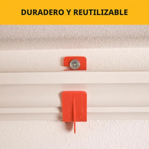 Vista 4 de FastCap - Clip para moldura de cornisa, paquete de 4 unidades, color rojo