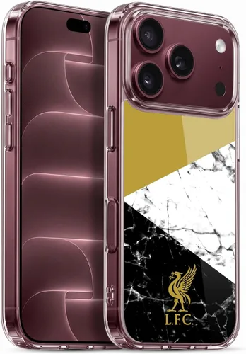 Vista 52 de Oficial LIVERPOOL Football Club 2017/18 Mármol Soft Gel Case para iPhone de Apple 7 Plus/8 PLUS Escudo negro.