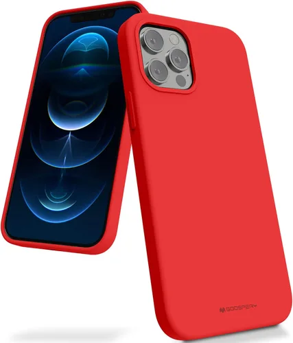 Vista 11 de GOOSPERY Funda para iPhone 12 Pro, silicona y plástico con forro de microfibra suave (negro)
