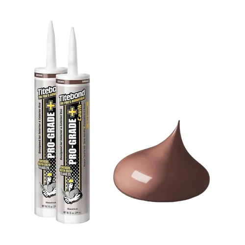 Vista 5 de Titebond Pro-Grade Plus - Calafateo acrílico siliconizado, marrón – 8421, 10.1 onzas