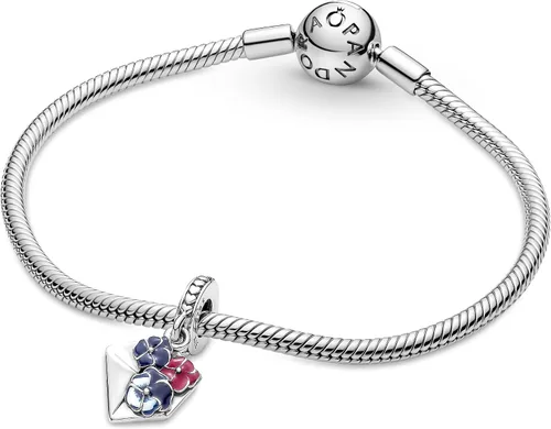 Vista 5 de PANDORA 790787C01 - Abalorio colgante de flor de panadería, Plata de ley, circonita