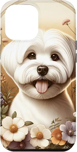 Vista 26 de Maltese Dog Summer Wildflowers Artwork Case for iPhone 17