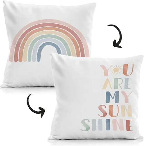 Vista 9 de Funda de almohada bohemia para aula, funda de almohada reversible con corazón de 18 x 18 pulgadas, fundas de almohada para sofá de guardería