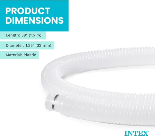 Vista 3 de Intex Manguera de repuesto para bomba de piscina de 1.25 pulgadas de diámetro, 59 pulgadas de largo
