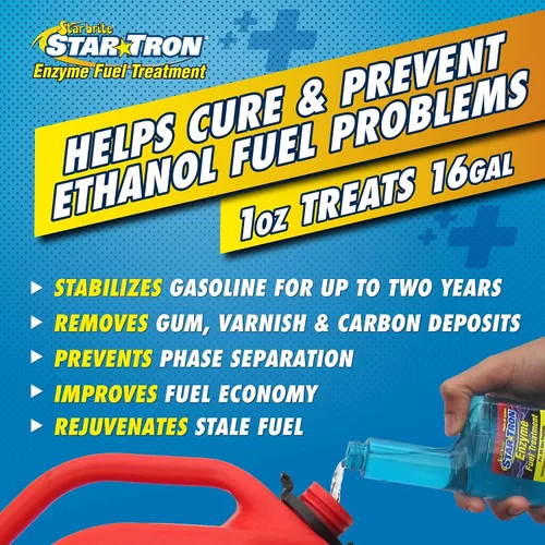 Vista 5 de Star Tron Enzima Tratamiento de Combustible - Fórmula gas concentrado 32 onzas - Treats 512 galones
