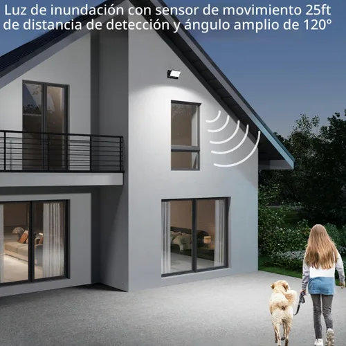 Vista 3 de luces al aire libre de la pared de 40W LED, luz de inundación giratoria del panel 360°, 5000K