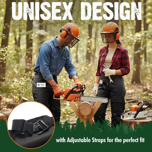 Vista 6 de FORESTER Chainsaw Chaps for Men & Women Apron-Style Chaps with Pocket & Adjustable Waist Chainsaw Safety Equipment