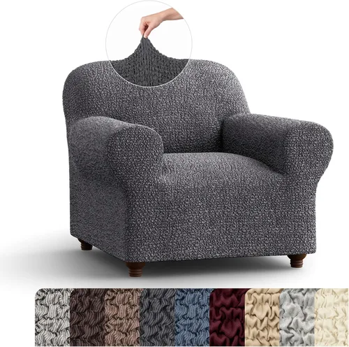 Vista 34 de PAULATO BY GA.I.CO. Funda elástica para sillón – Funda de sofá – Funda de sofá biplaza – Protector lavable de ajuste de forma de 1 pieza para Beige