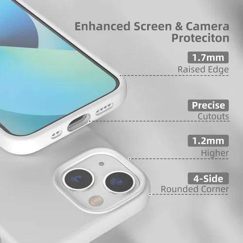 Vista 121 de Funda de silicona líquida compatible con iPhone 12 Pro Max 6.7 pulgadas, funda de gel de protección completa con forro de microfibra, funda